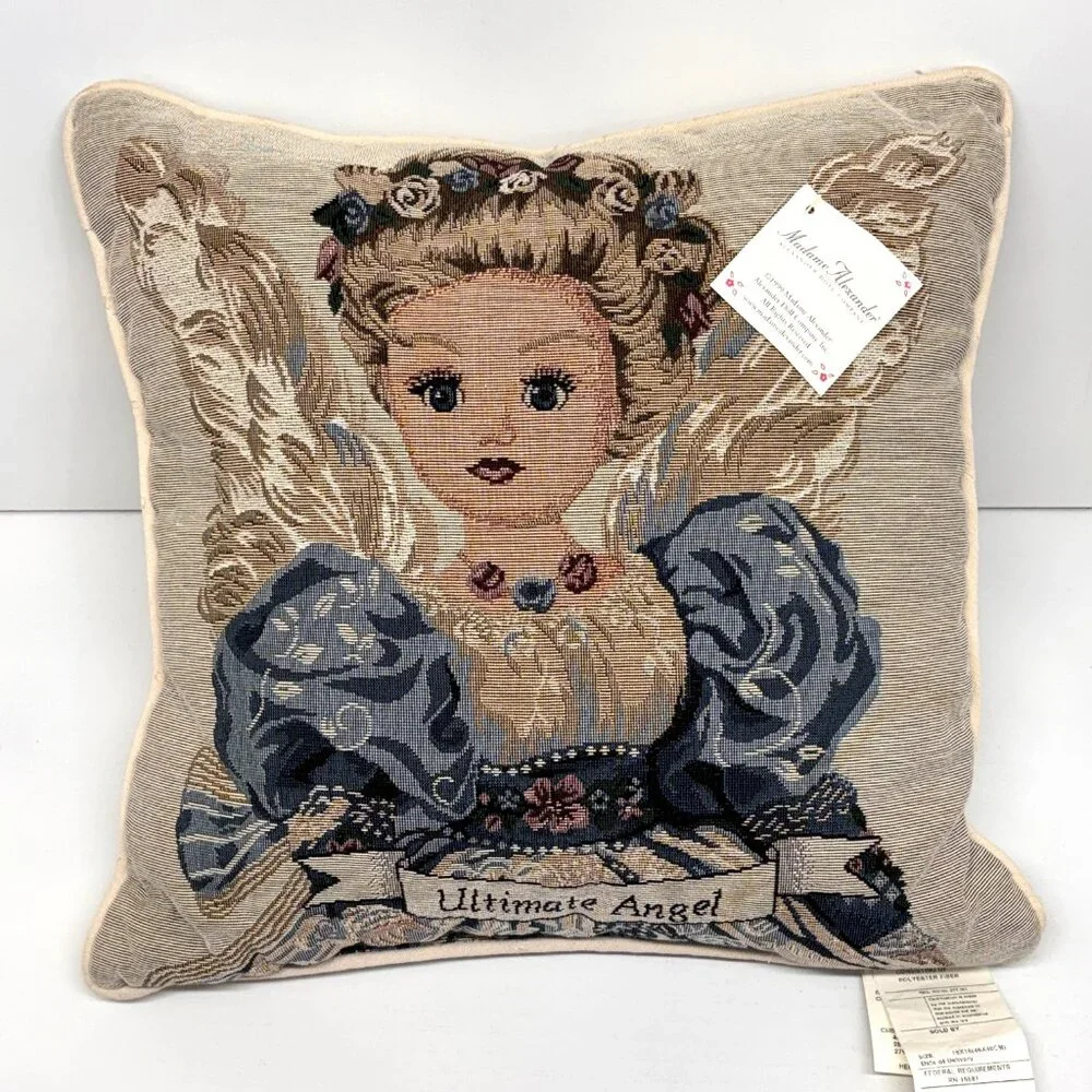 Madame Alexander Ultimate Angel Tapestry Throw Pillow 1999 - New with Tags